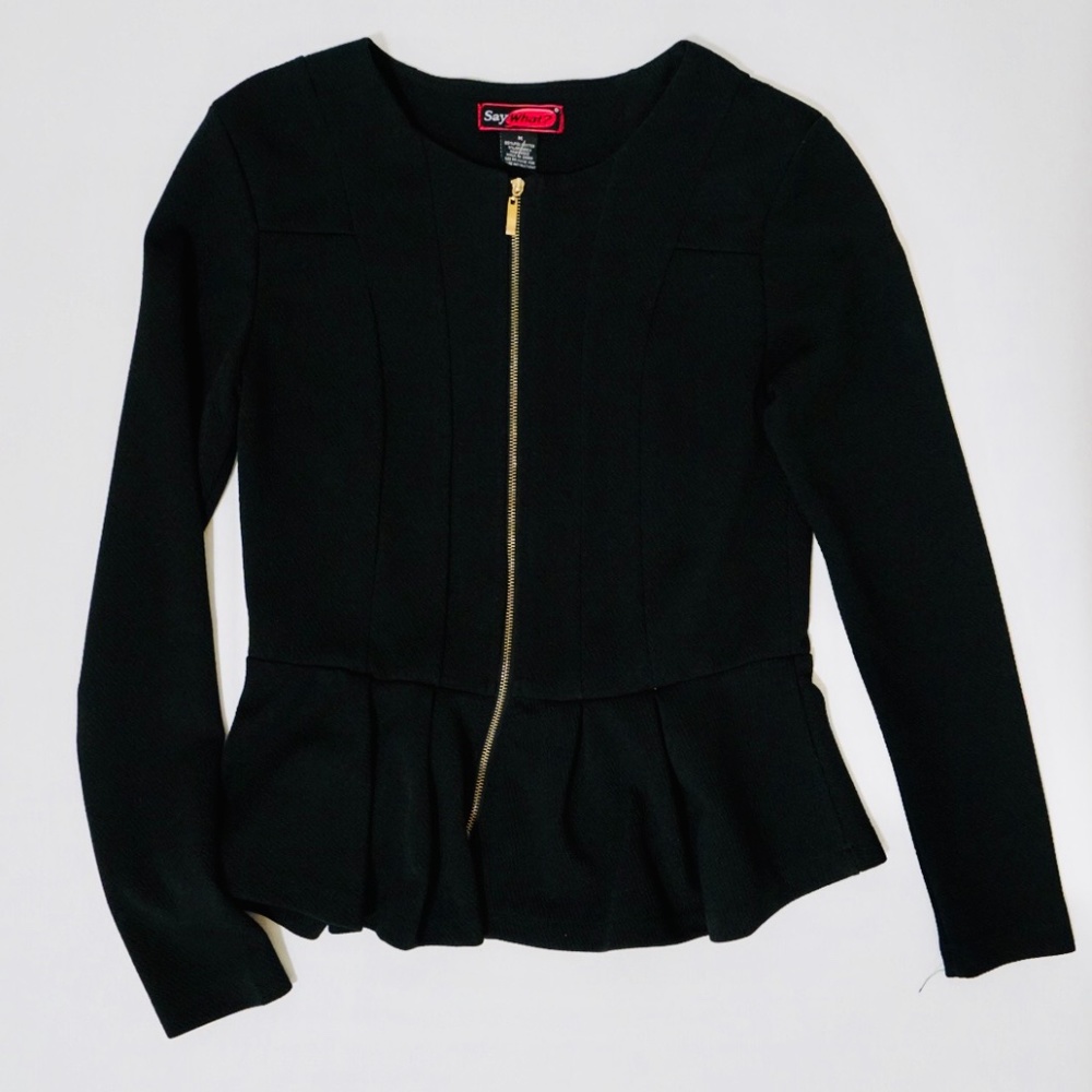 Women's Peplum zip-up jacket